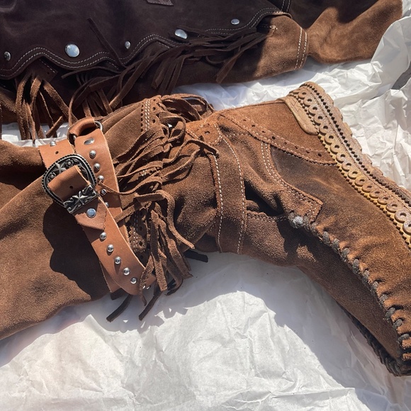 EL VAQUERO ITALY Elizabeth Silverstone Sierra over knee boots SIZE 8 . BRAND NEW - Picture 6 of 13